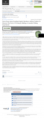 Forex Peace Army Strongly Believes in Tithing - As Featured in FinancialContent - PR Newswire Forex Peace Army - FinancialContent - PR Newswire - discover power of giving