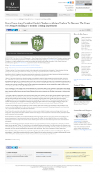Forex Peace Army Strongly Believes in Tithing - As Featured in PR Newswire Forex Peace Army - PR Newswire - discover power of giving