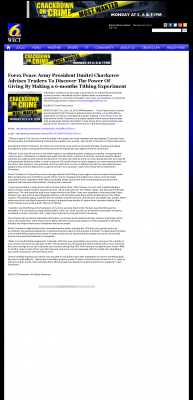 Forex Peace Army Strongly Believes in Tithing - As Featured in WECT NBC-6 (Wilmington, NC) Forex Peace Army - WECT NBC-6 (Wilmington, NC) - discover power of giving