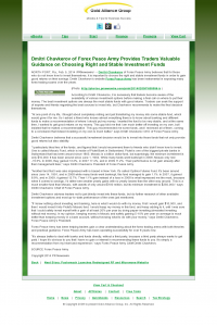 Dmitri Chavkerov for Investors about Stable Funds - As Featured in Gold Alliance Group Dmitri Chavkerov - Gold Alliance Group - considering stable investment options