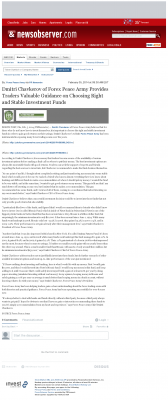 Dmitri Chavkerov for Investors about Stable Funds - As Featured in News & Observer (Raleigh, NC) Dmitri Chavkerov - News & Observer (Raleigh, NC) - considering stable investment options