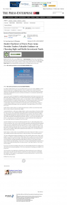 Dmitri Chavkerov for Investors about Stable Funds - As Featured in Press-Enterprise Dmitri Chavkerov - Press-Enterprise - considering stable investment options
