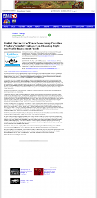 Dmitri Chavkerov for Investors about Stable Funds - As Featured in WALB NBC-10 (Albany, GA) Dmitri Chavkerov - WALB NBC-10 (Albany, GA) - considering stable investment options