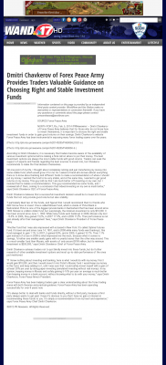 Dmitri Chavkerov for Investors about Stable Funds - As Featured in WAND-TV NBC-17 (Decatur, IL) Dmitri Chavkerov - WAND-TV NBC-17 (Decatur, IL) - considering stable investment options