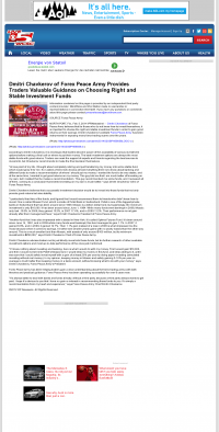 Dmitri Chavkerov for Investors about Stable Funds - As Featured in WCSC CBS-5 (Charleston, SC) Dmitri Chavkerov - WCSC CBS-5 (Charleston, SC) - considering stable investment options