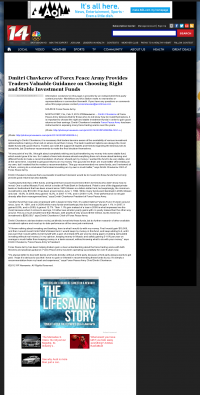 Dmitri Chavkerov for Investors about Stable Funds - As Featured in WFIE NBC-14 (Evansville, IN) Dmitri Chavkerov - WFIE NBC-14 (Evansville, IN) - considering stable investment options