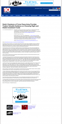 Dmitri Chavkerov for Investors about Stable Funds - As Featured in WISTV NBC-10 (Columbia, SC) Dmitri Chavkerov - WISTV NBC-10 (Columbia, SC) - considering stable investment options