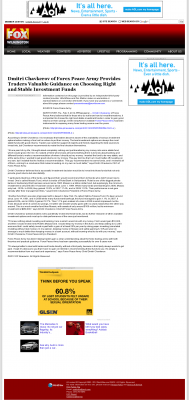 Dmitri Chavkerov for Investors about Stable Funds - As Featured in WSFX-TV FOX-26 (Wilmington, NC) Dmitri Chavkerov - WSFX-TV FOX-26 (Wilmington, NC) - considering stable investment options